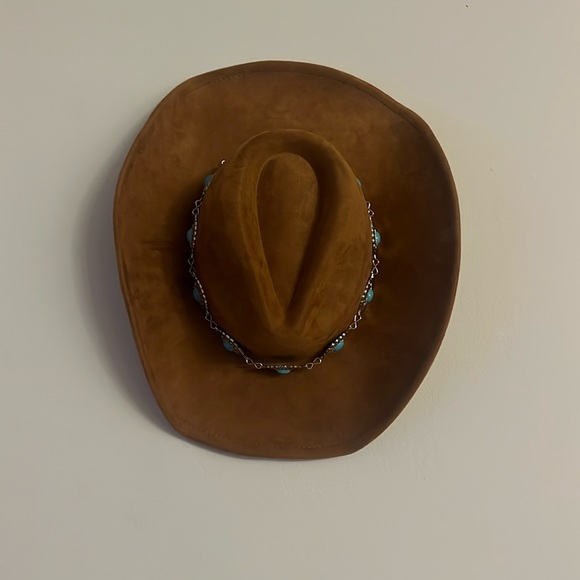 Cowboy Hat with silver/ turquoise band - Picture 6 of 13